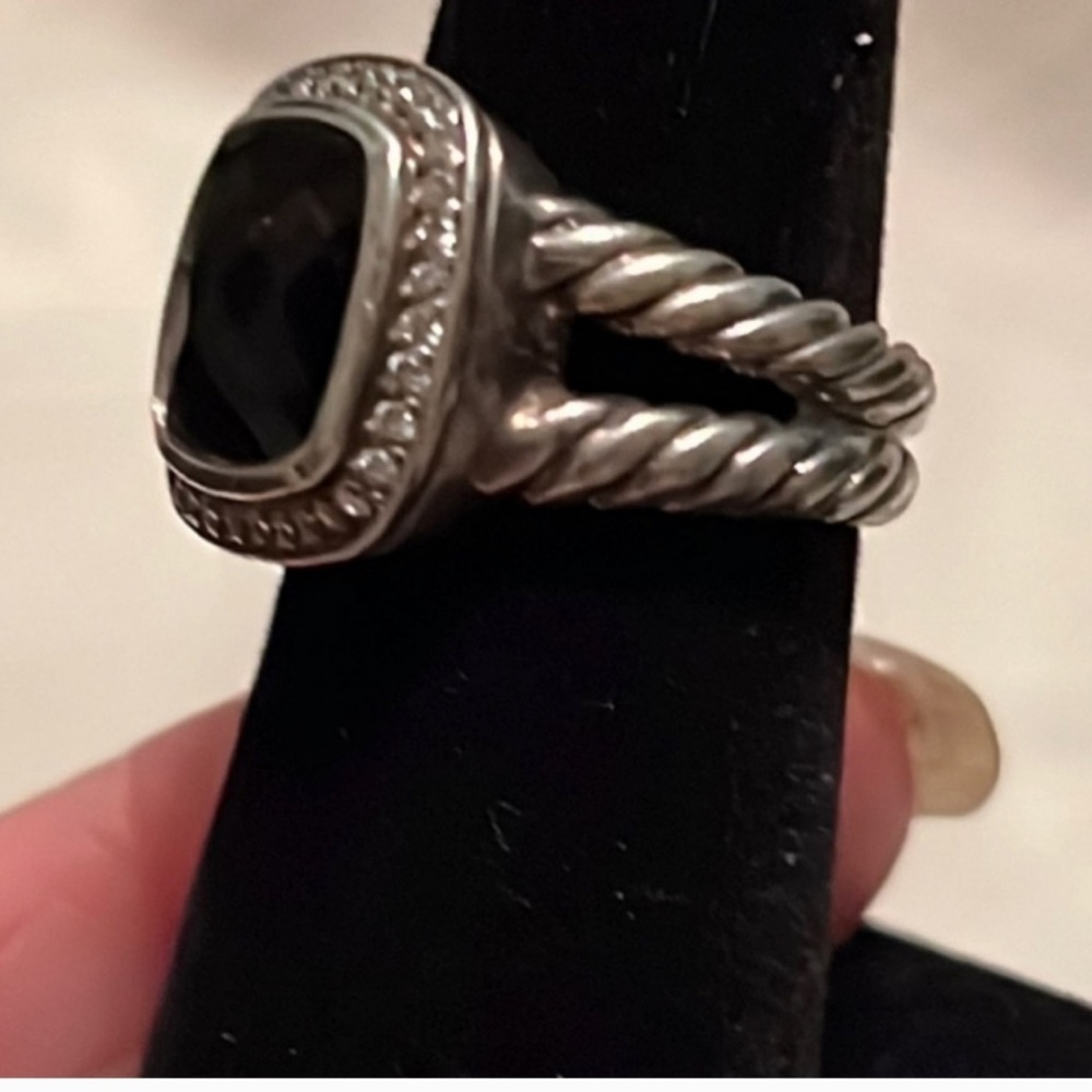 David Yurman Moonlight Ice Albion Amethyst Diamond Ring .925 - Picture 11 of 15